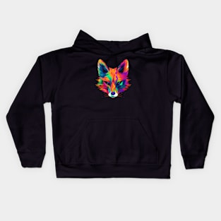 Neon Fox Kids Hoodie